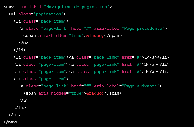 Balise pagination - optimisation SEO avec des Balises HTML